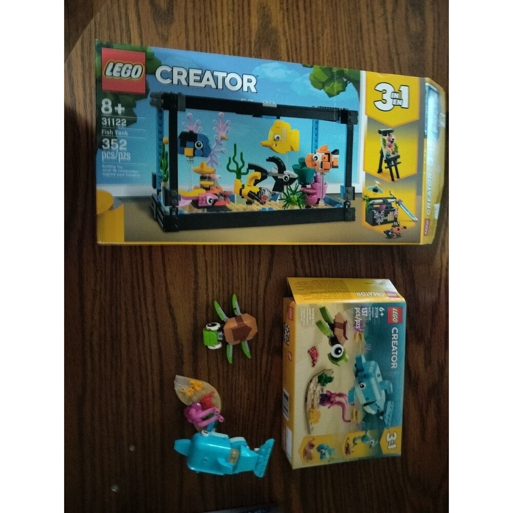 2 LEGO 31122 Creator Fish Tank - 3 in 1 set complete with Box And instructions